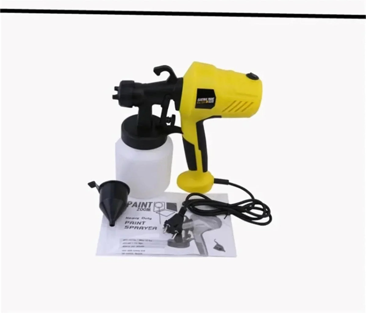 Electric Spray Gun Household Paint Coatings Latex Paint Spray Painting Machine Small Spraying Machine Spray Kettle and Spray Gun(Caliber 2.5mm Yellow)
