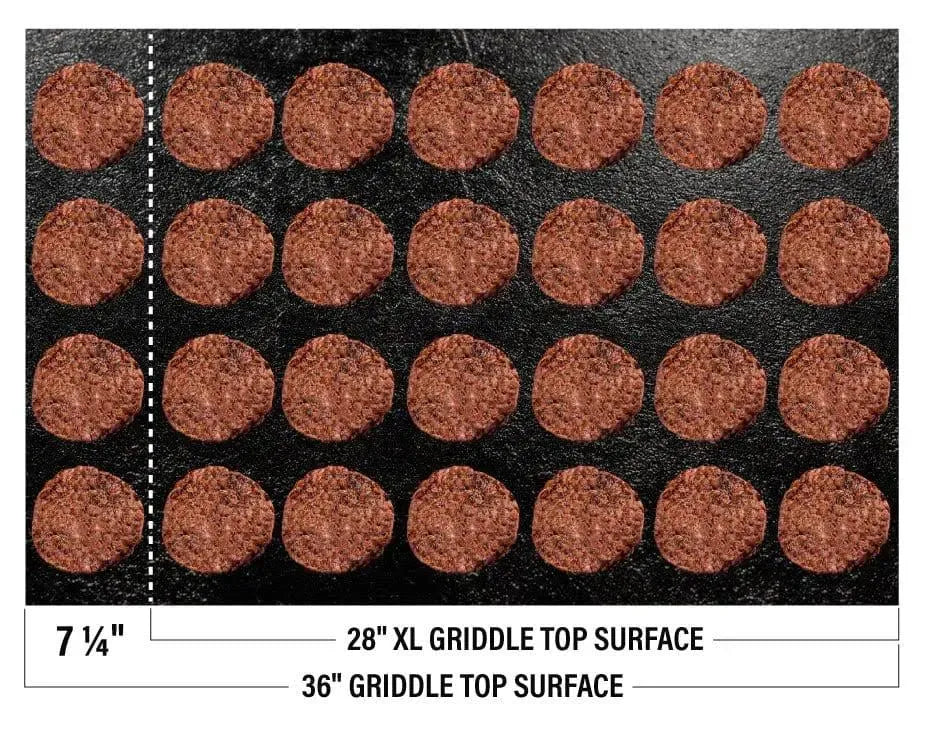3-Burner 28" XL Griddle with Hood in Black