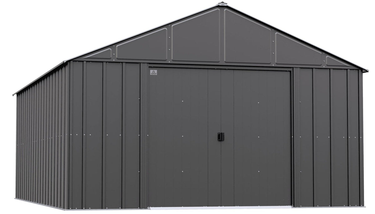 Arrow Classic 12x17-ft Charcoal Corrosion-Resistant Metal Shed