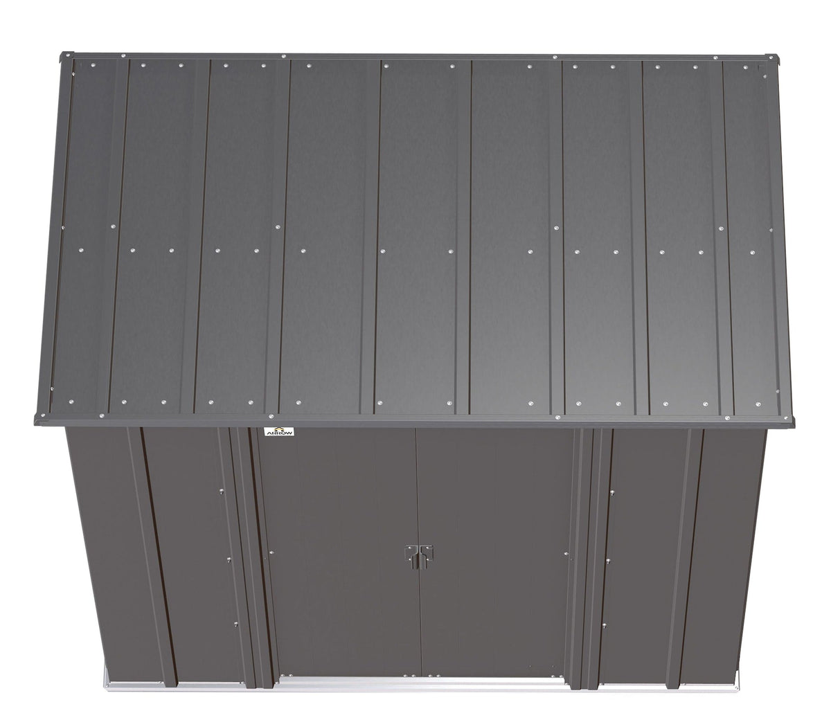Arrow Classic Galvanized Steel Storage Shed, Charcoal, 6-ft x 4-ft
