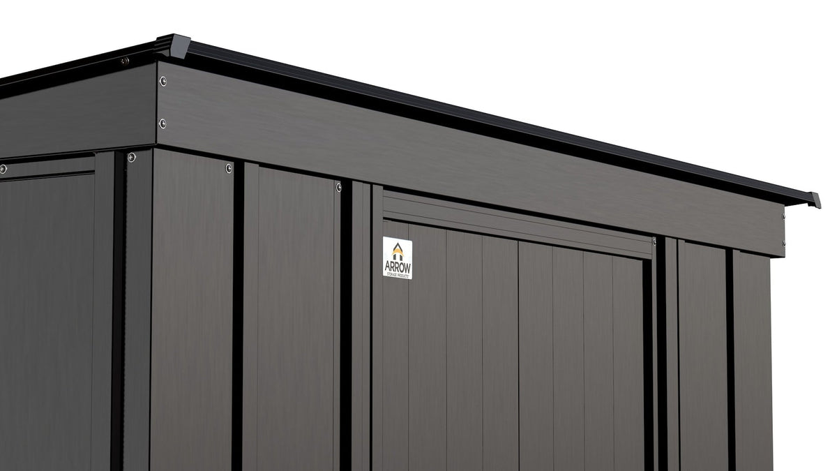 Arrow Classic Galvanized Steel Storage Shed, Charcoal, 6-ft x 4-ft