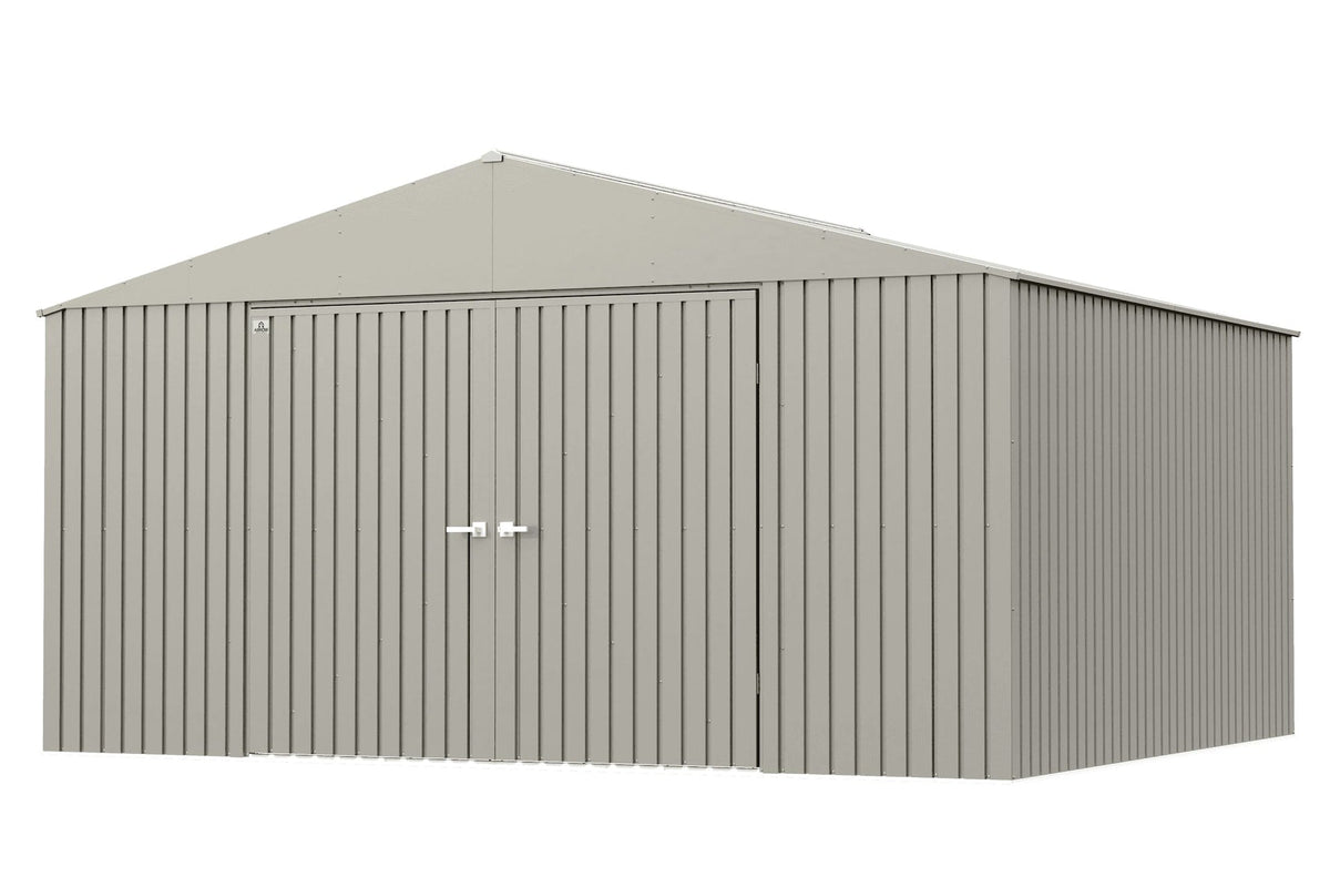 Arrow Elite 14x12-ft Cool Grey Weather-Resistant Steel Shed