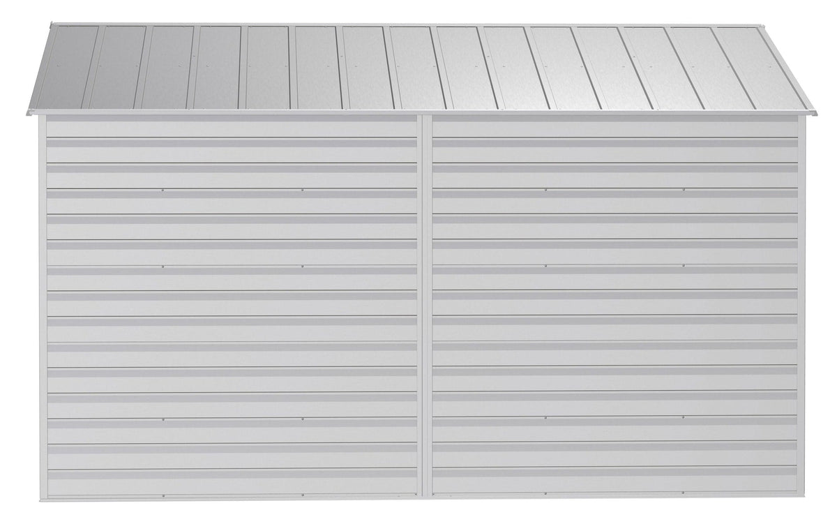 Arrow Select Galvanized Steel Storage Shed, Flute Grey, 10-ft x 12-ft