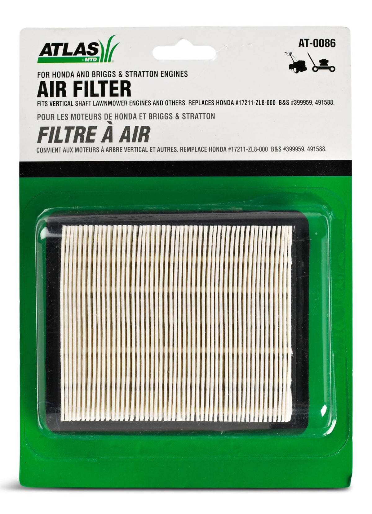 Atlas Lawn Mower Replacement Engine Air Filter
