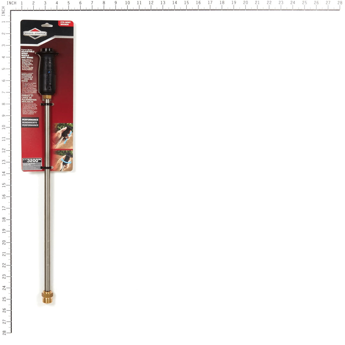 Adjustable Spray Nozzle and Wand Compatible with 3000 PSI Gas Pressure Washer, 24-in