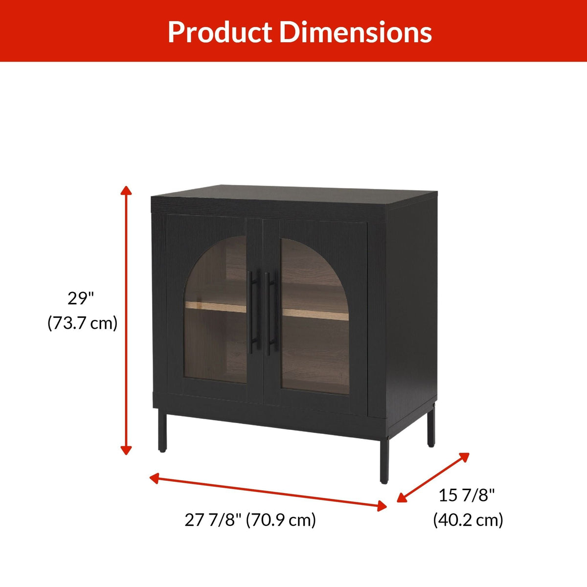 Canvas Hinton Cabinet, Black