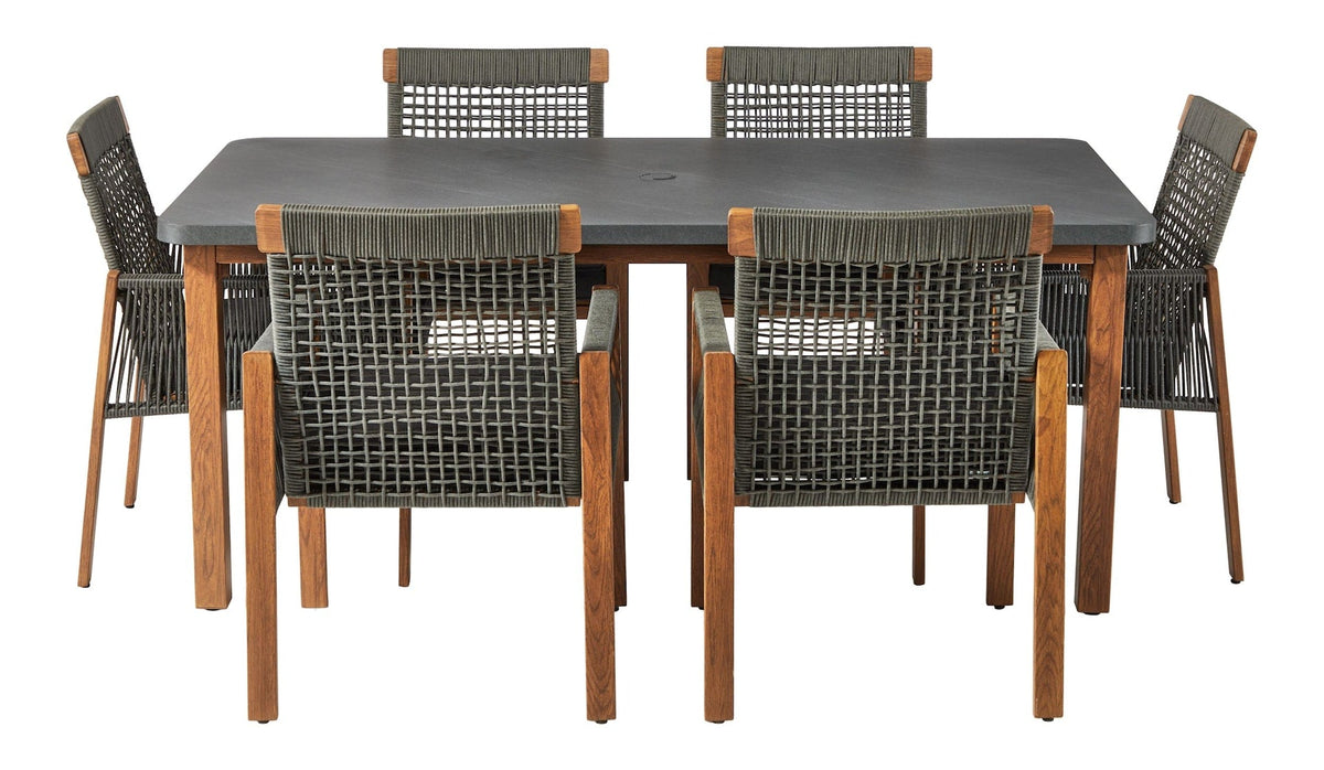 CANVAS Vernon All-Weather Wicker Casual Outdoor/Patio Dining Set, 7-pc