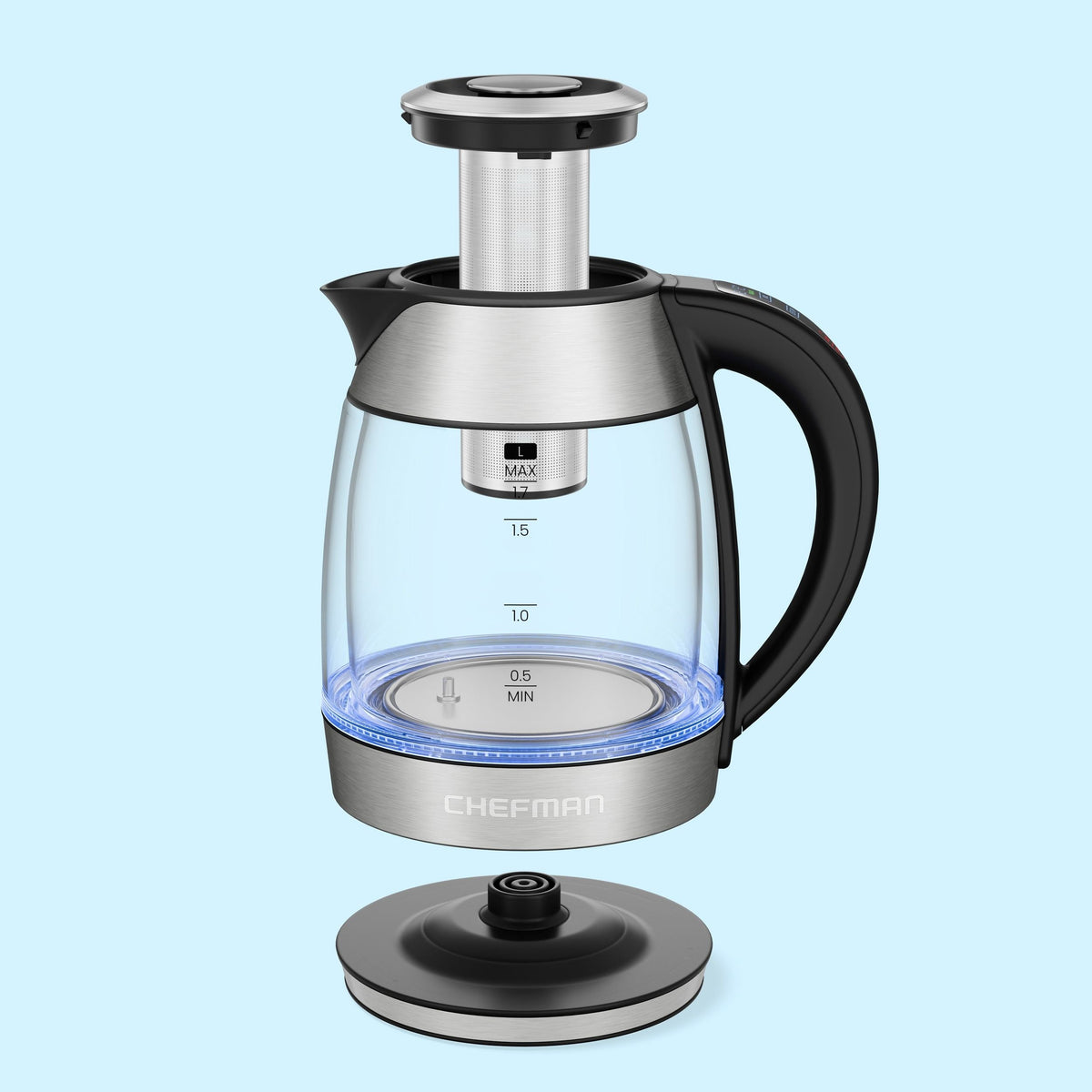 Custom-Temp 1.5L Digital Double Glass Kettle