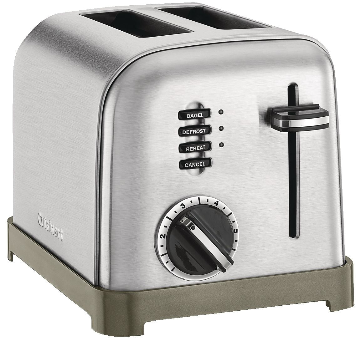 Metal Classic Toaster with 6 Settings, Stainless Steel, 2-Slices