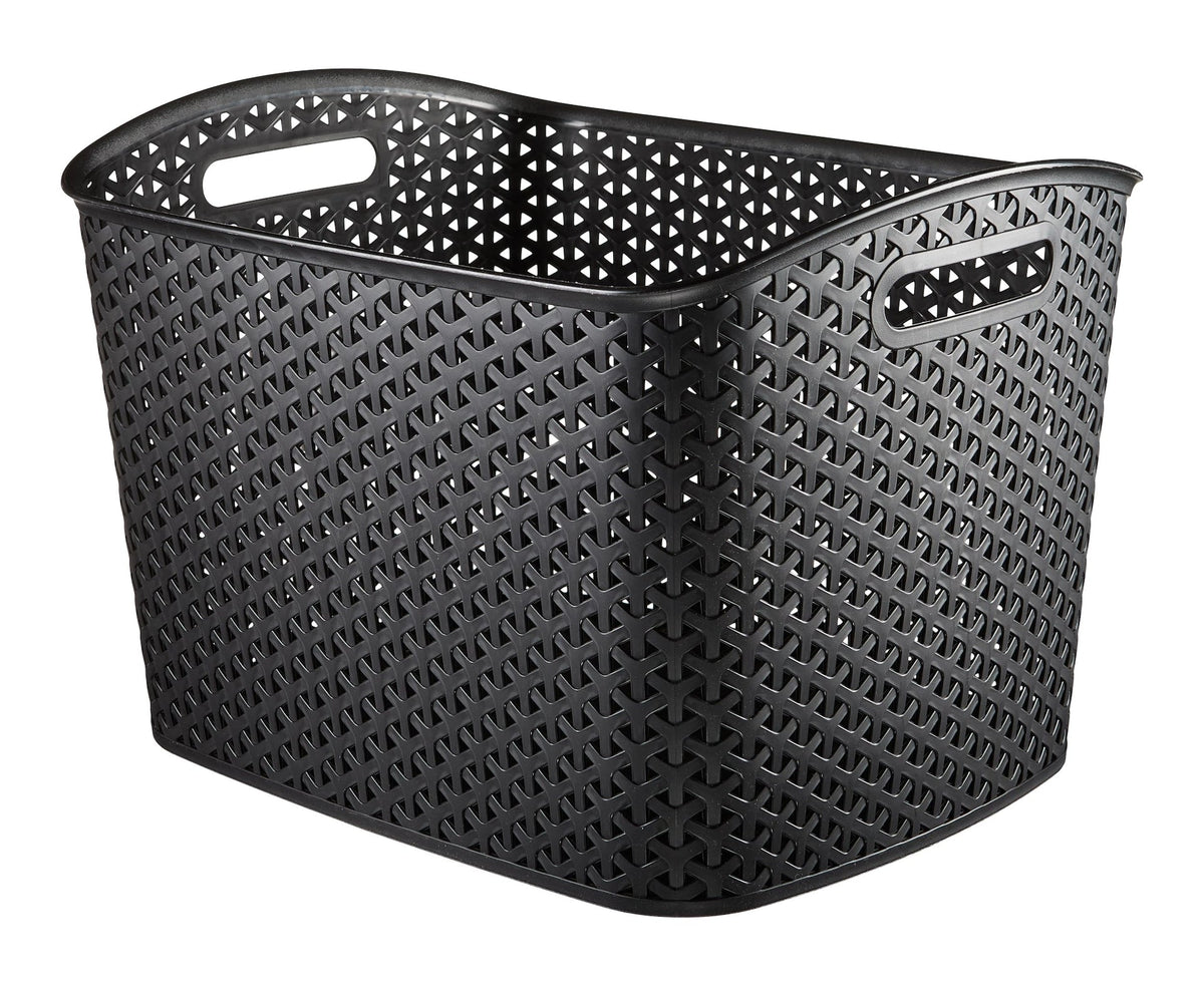 My Style Extra Large Woven Storage Basket, Black