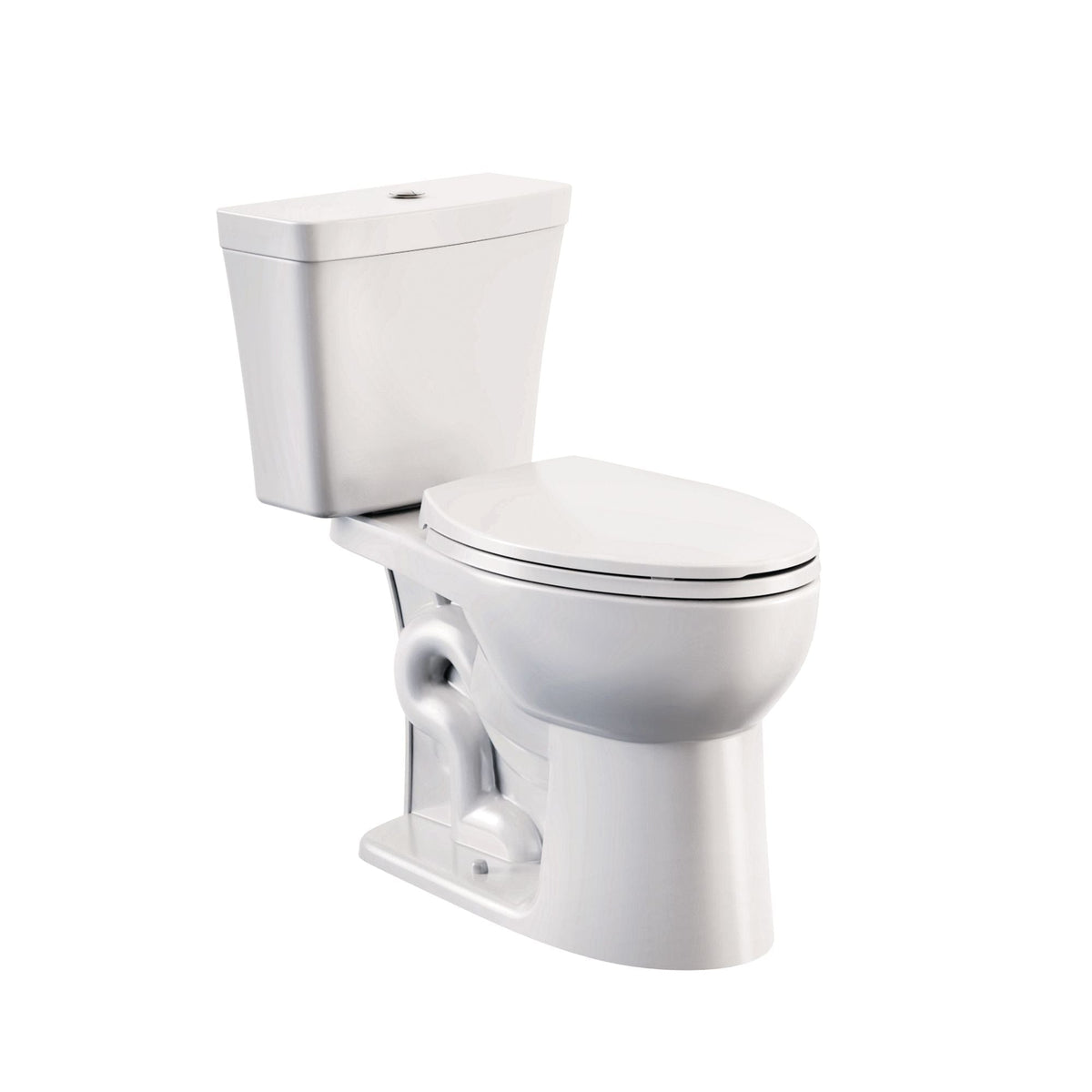 2-Piece Elongated Toilet Bowl with Soft Close, White, 3.8/4.8-L
