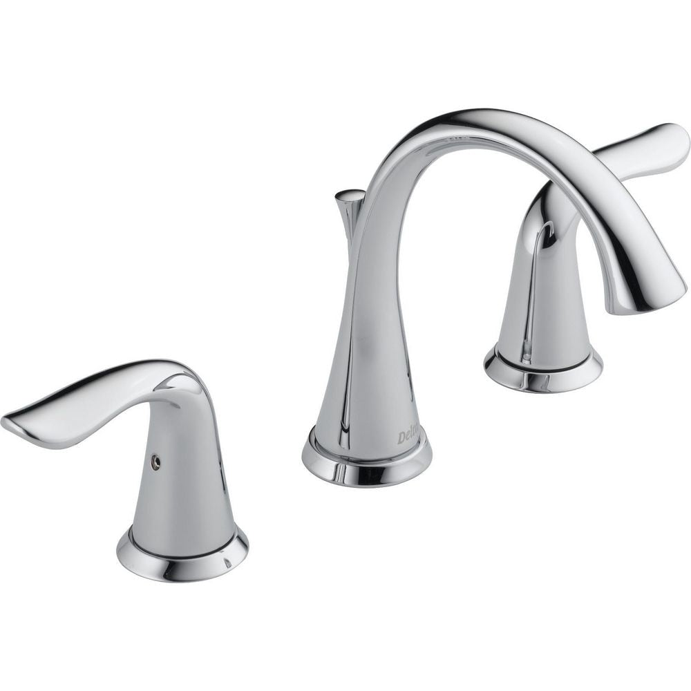 Delta Faucet Lahara Double Handle Widespread 4-16-in Centerset Bathroom Sink Faucet with Pop-up Drain, Assorted Finishes