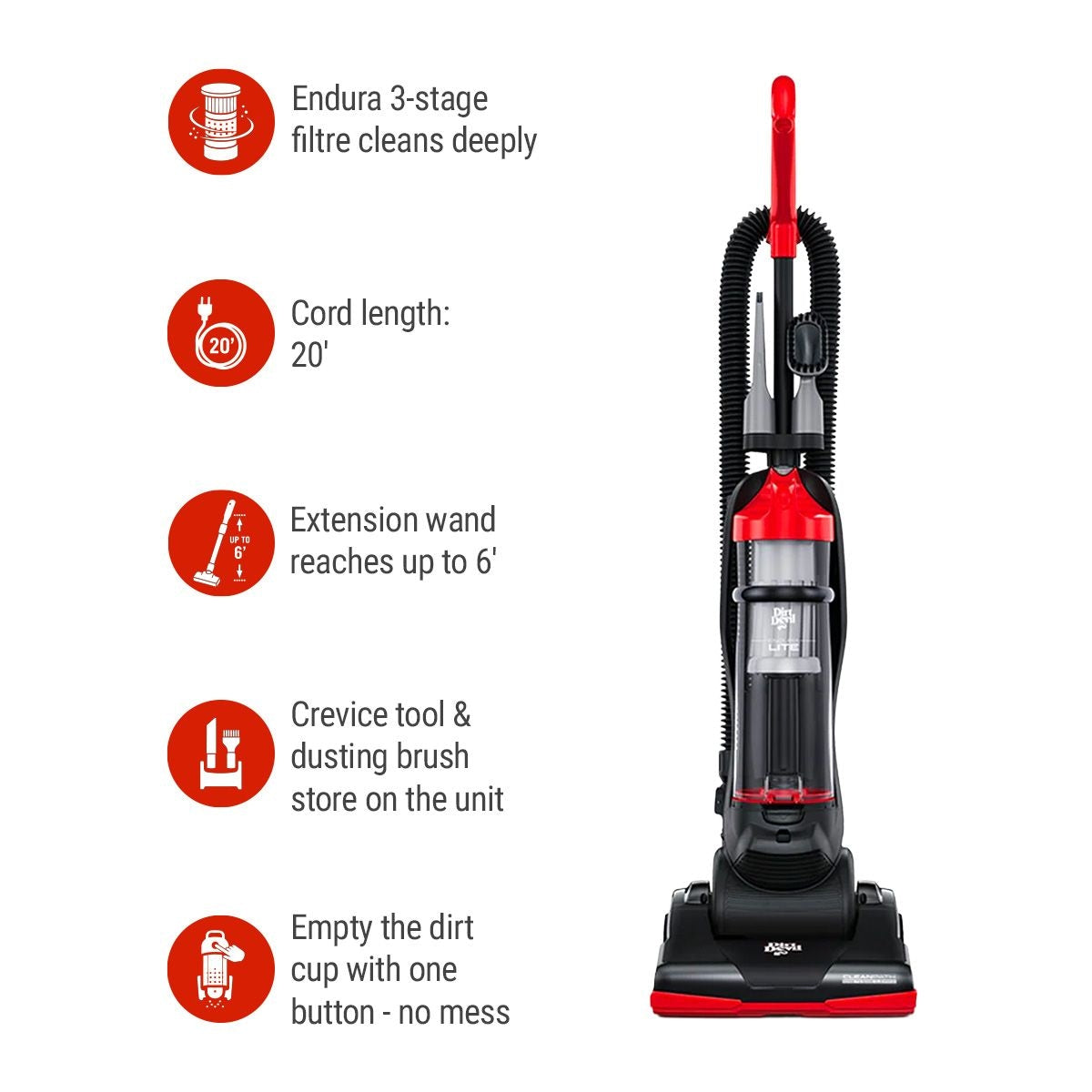 Dirt Devil Endura Lite Corded Upright Vacuum
