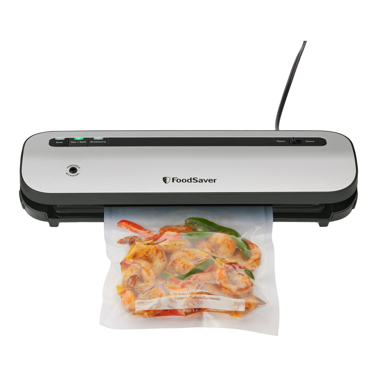 VS1230 Space Saving Vacuum Sealer with Bags & Roll, Stainless Steel