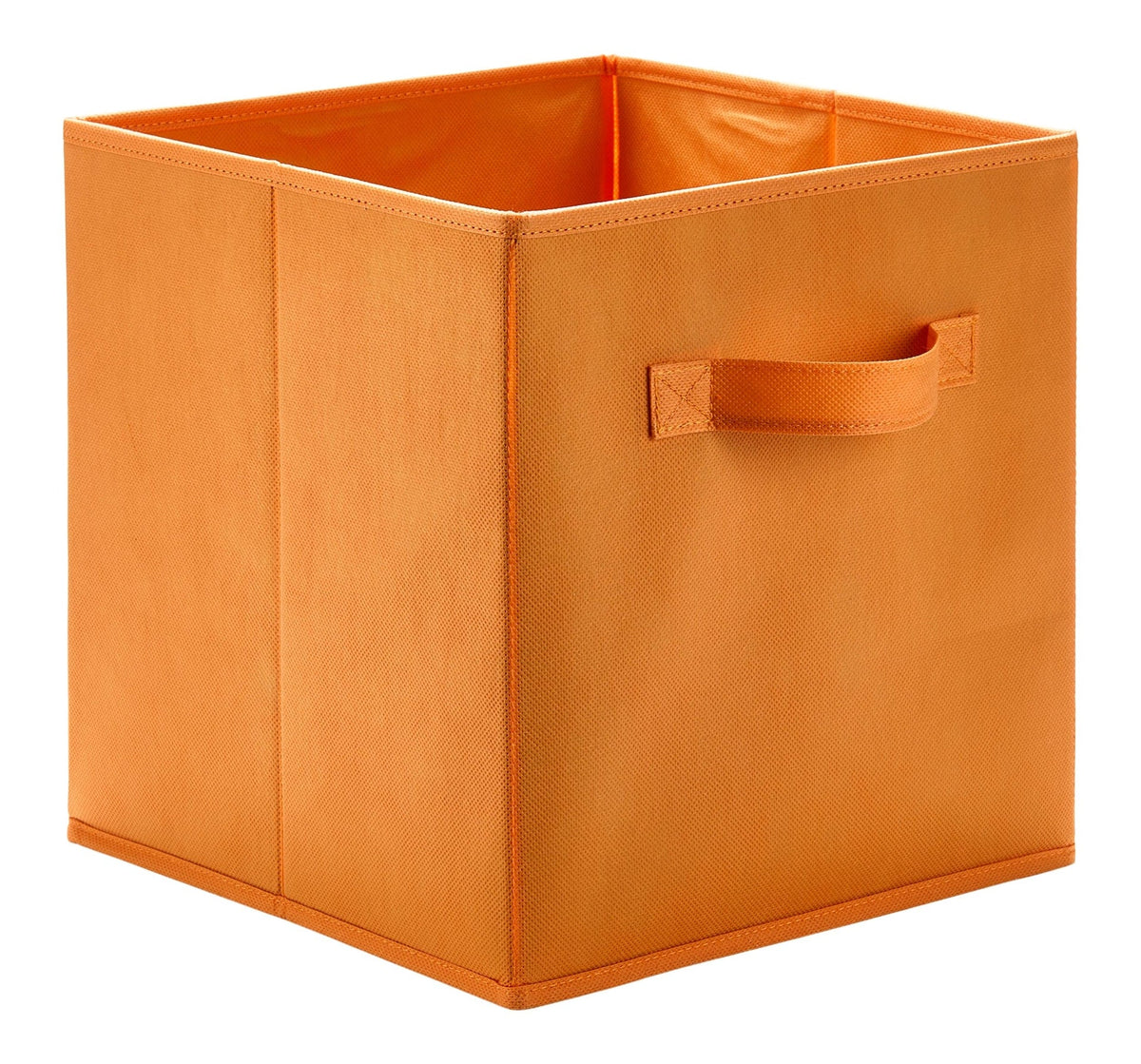 Orange Fabric Foldable Storage Cube Drawers, 10.5x11-in