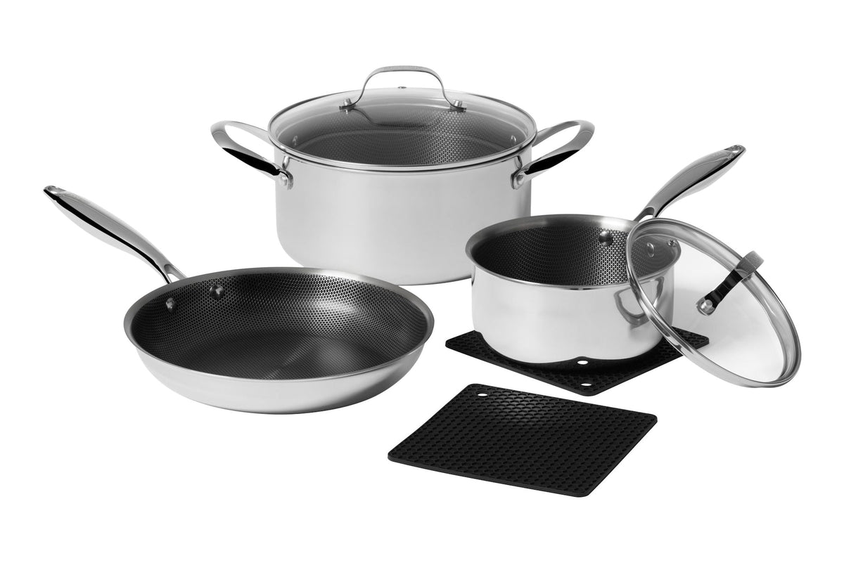 Heritage The Rock Hybrid Clad Ceramic Cookset, 7-pc