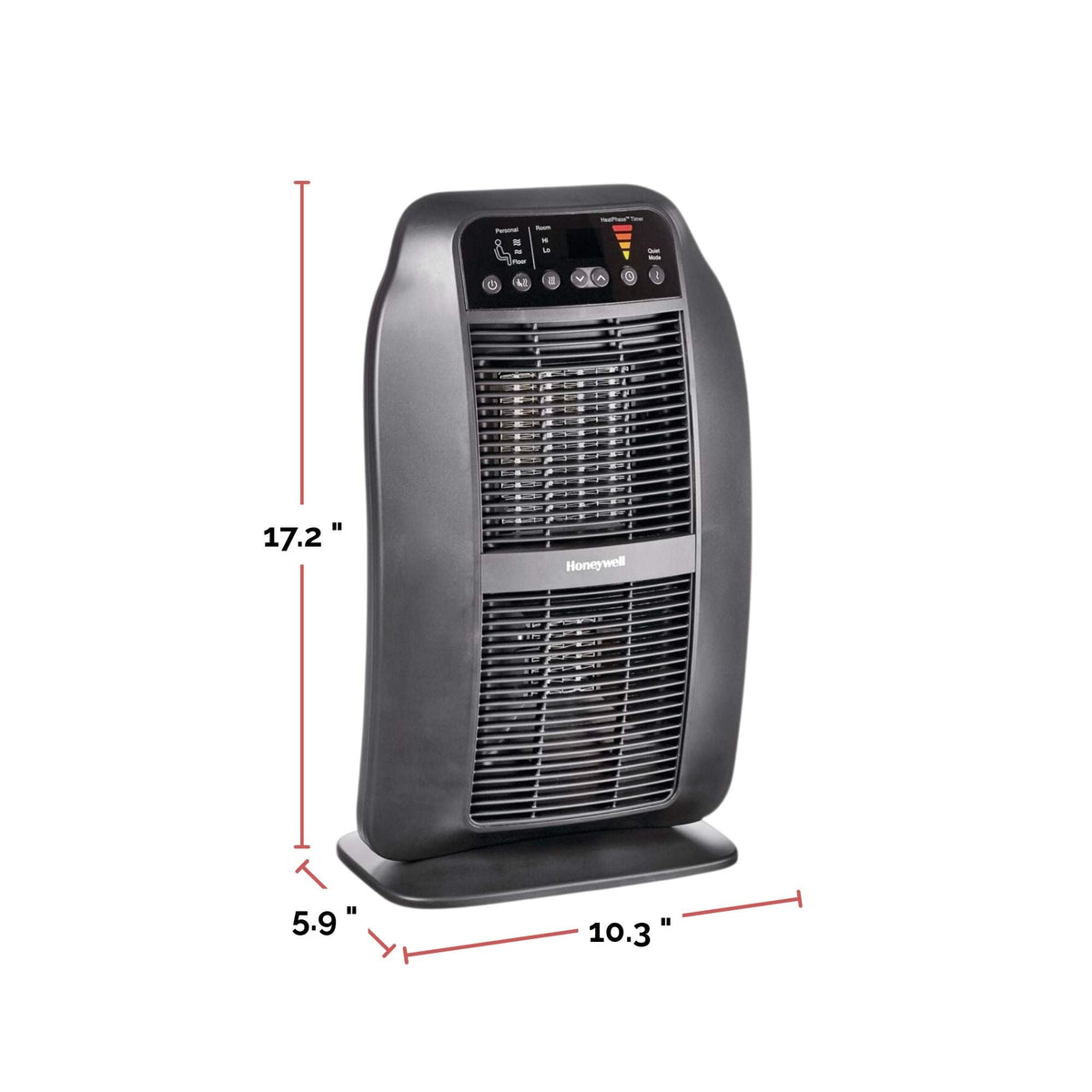 HCE840BC HeatGenius Multizone Ceramic Space Heater, 1500W, Black