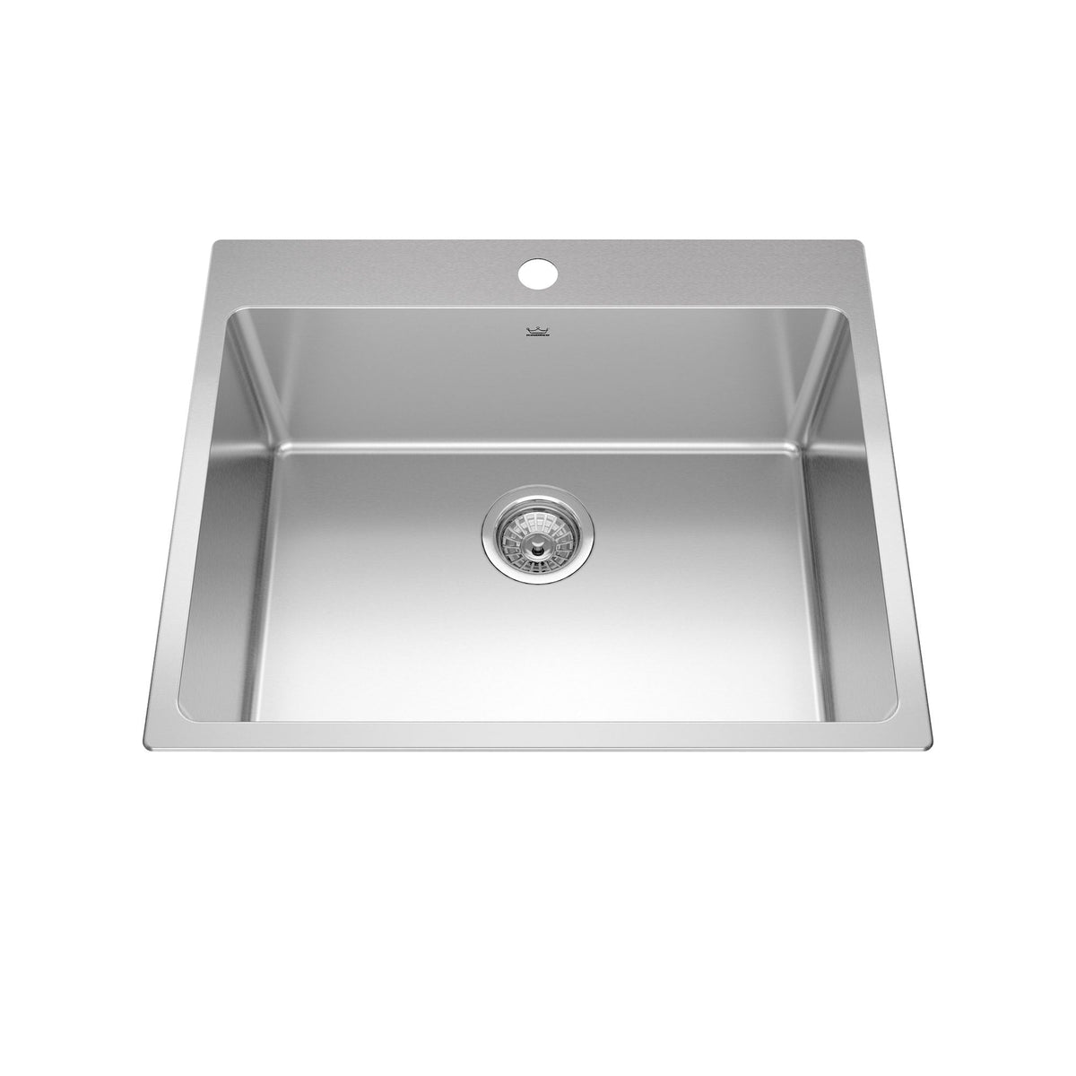 Brookmore Drop in Single Bowl 1-Hole Kitchen Sink, 25-in x 20.9-in x 9-in, Stainless Steel