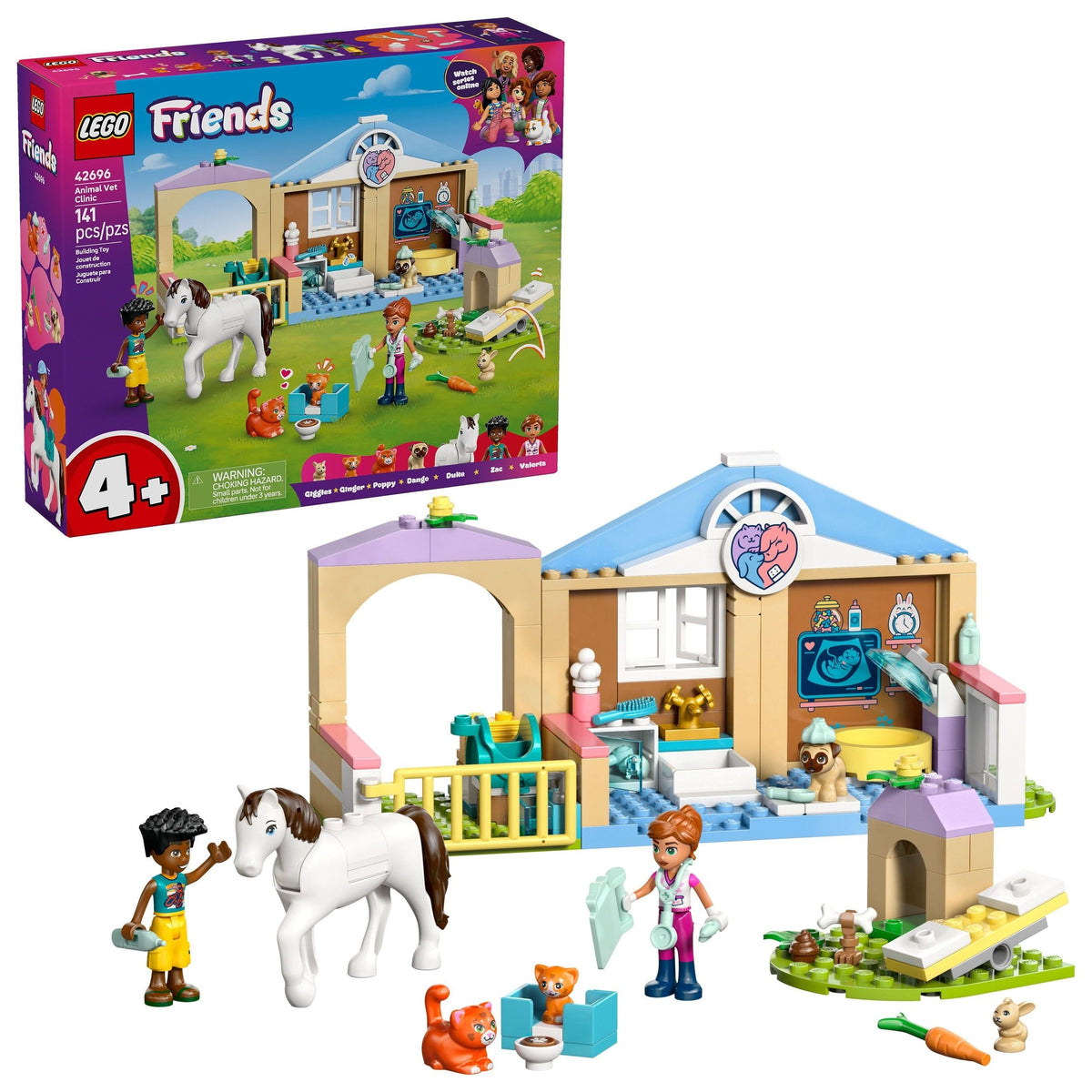 Friends Animal Vet Clinic Building Set - 42696, 141-pcs, Ages 4+