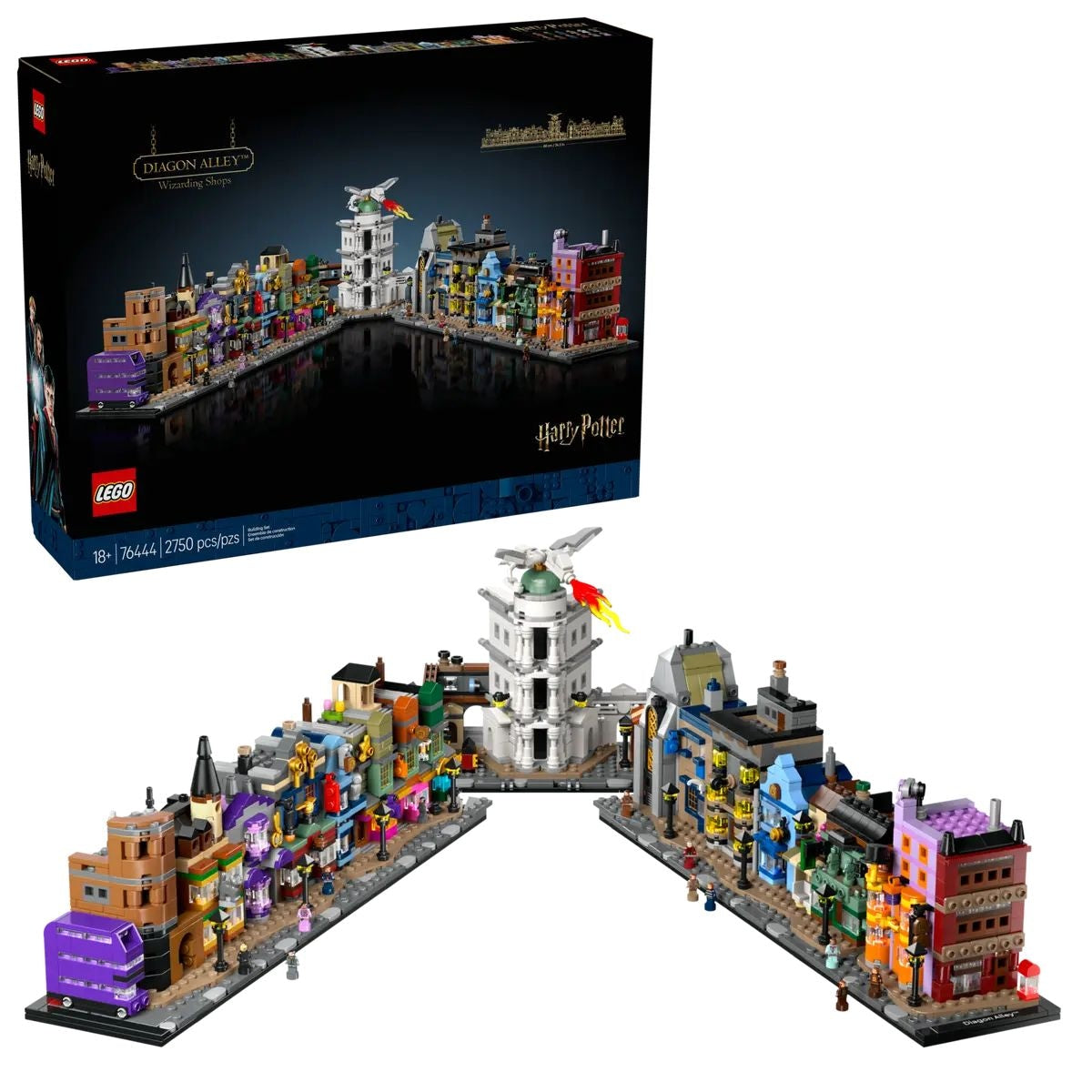 Diagon Alley Wizarding Shops - 76444, 2750-pcs, Ages 18+