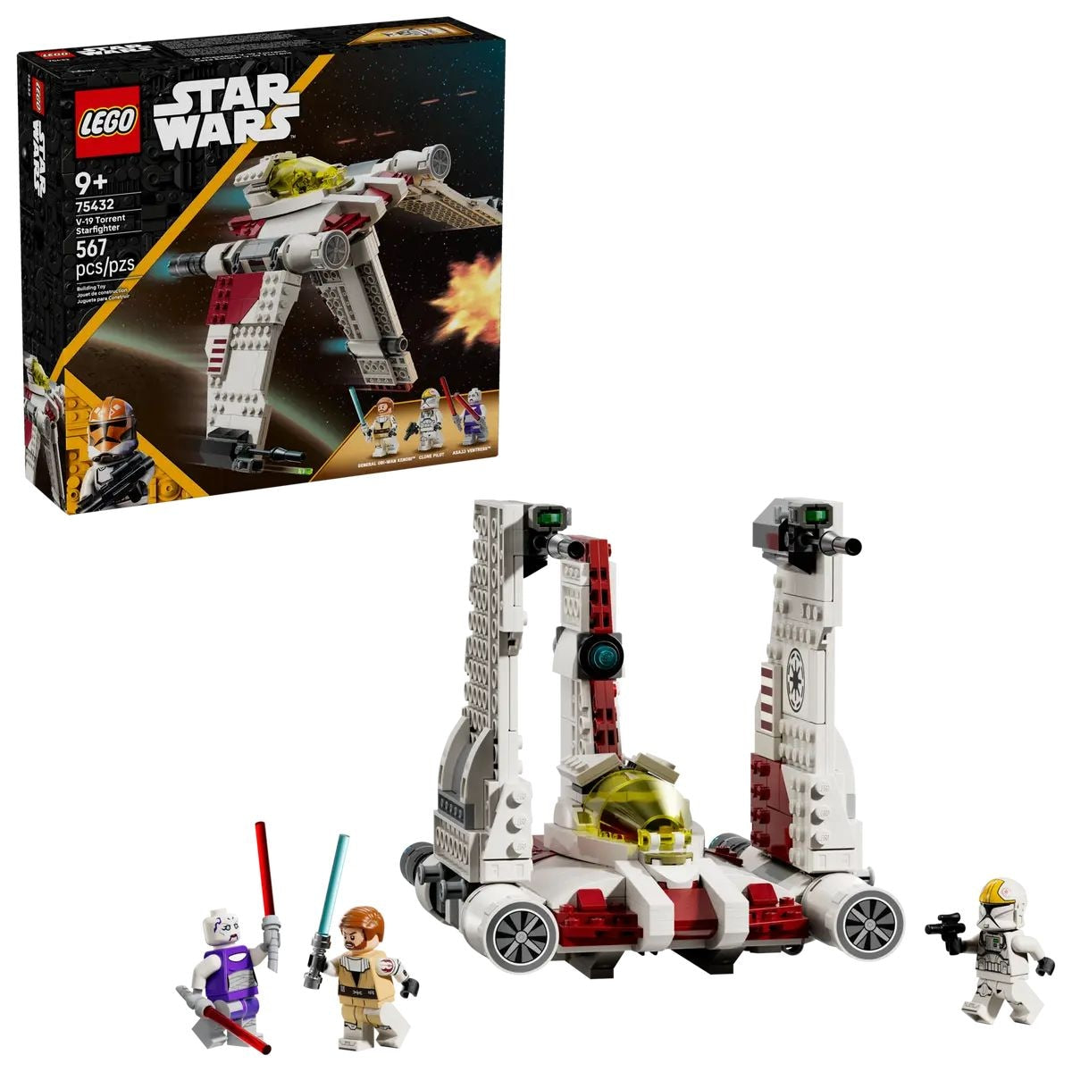 V-19 Torrent Starfighter - 75432, 567-pcs, Ages 9+