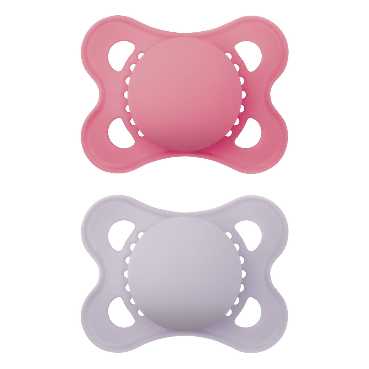 Matte Non-Deco Pacifier, 0-6 Months, Girl, 2-pk