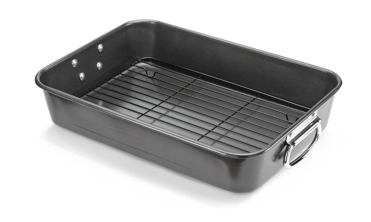 Multi-Purpose Roaster with Rack, Dishwasher Safe, 9-12 lb, 25.4 x 38cm