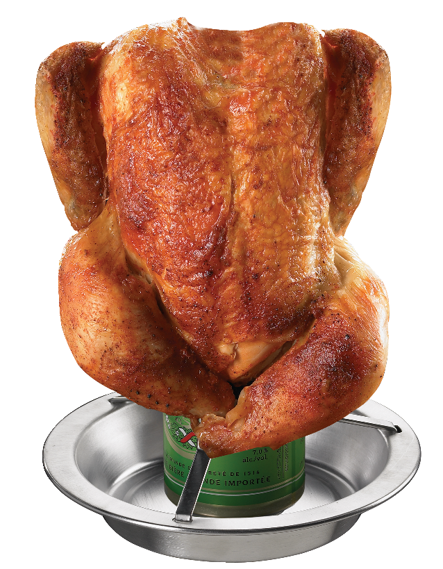 Stainless Steel Folding Beer Can Chicken Holder/Chicken Roasting Rack Stand