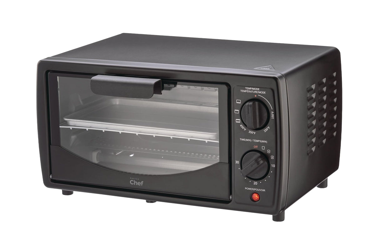4-Slice Compact Toaster Oven, 2-Rack, Black