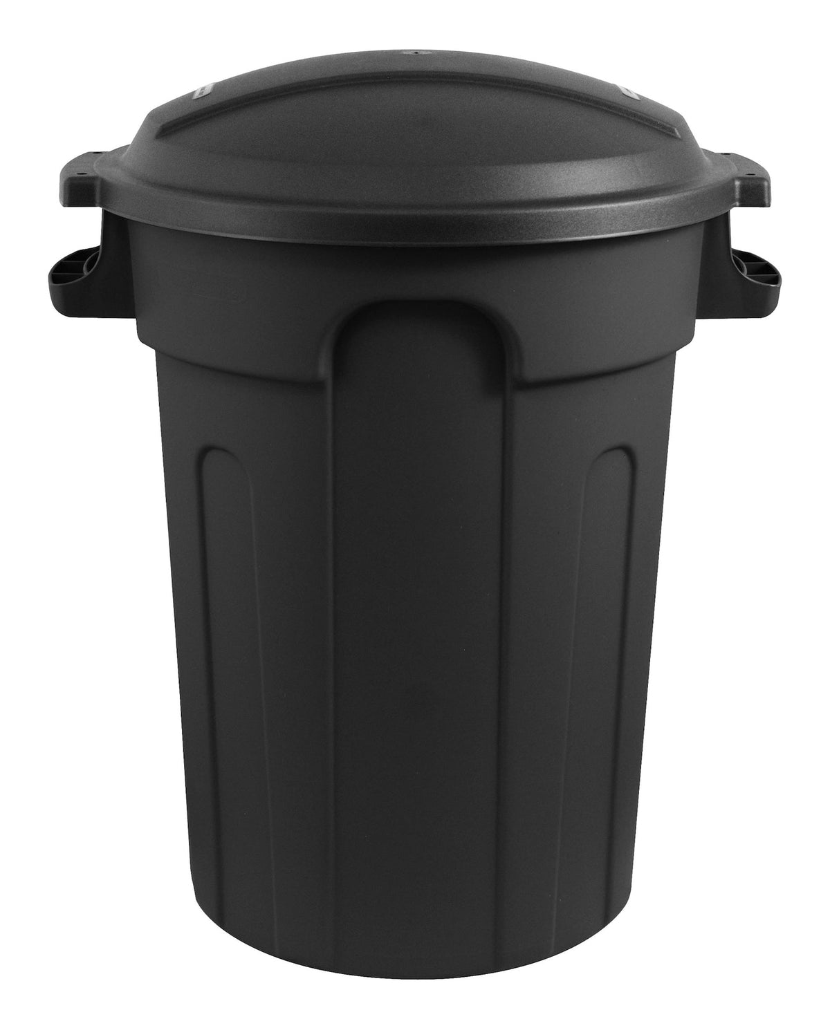 Plastic Circular Garbage Can, Black, 80-L