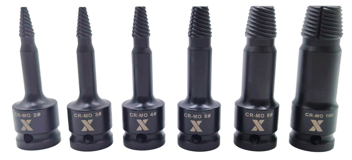 MAXIMUM 6 Piece 1/2" Drive Impact Screw Extractor Rail