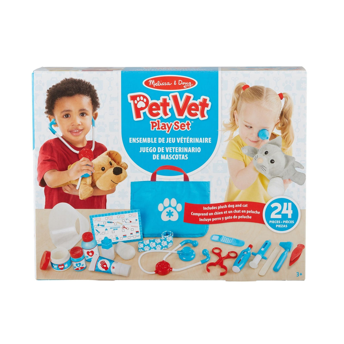 Veterinarian Playset for Ages 3+, 24-pc