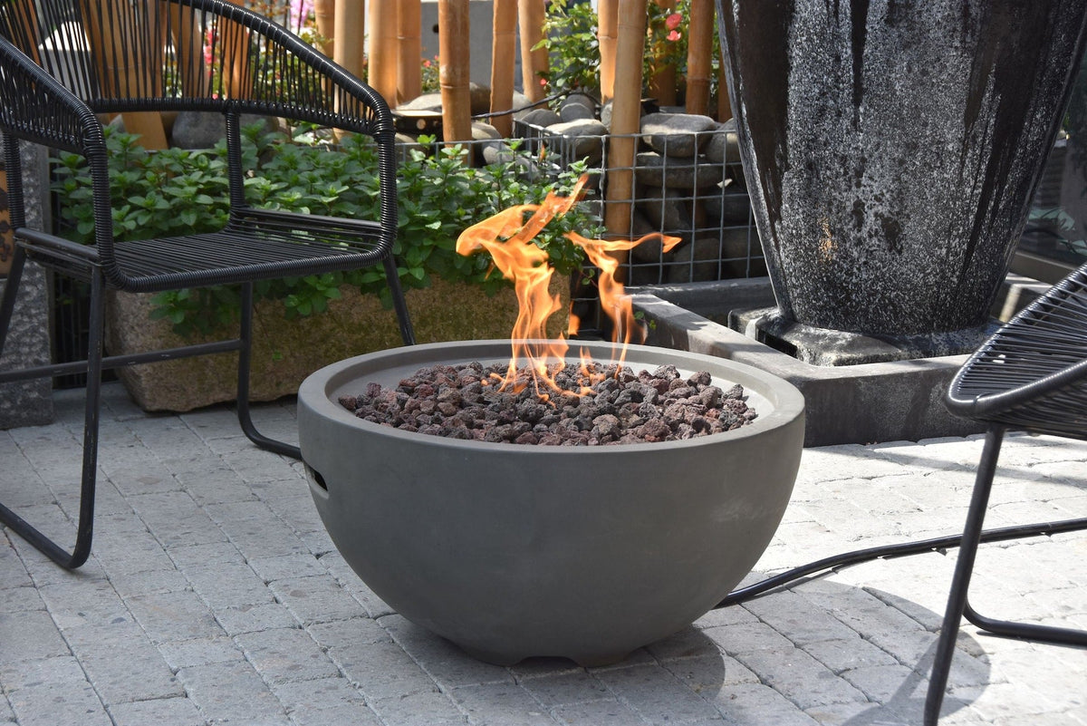 Nantucket Outdoor Gas-Fueled Fire Bowl, 40,000 BTUs, 27 x 27 x 14-in