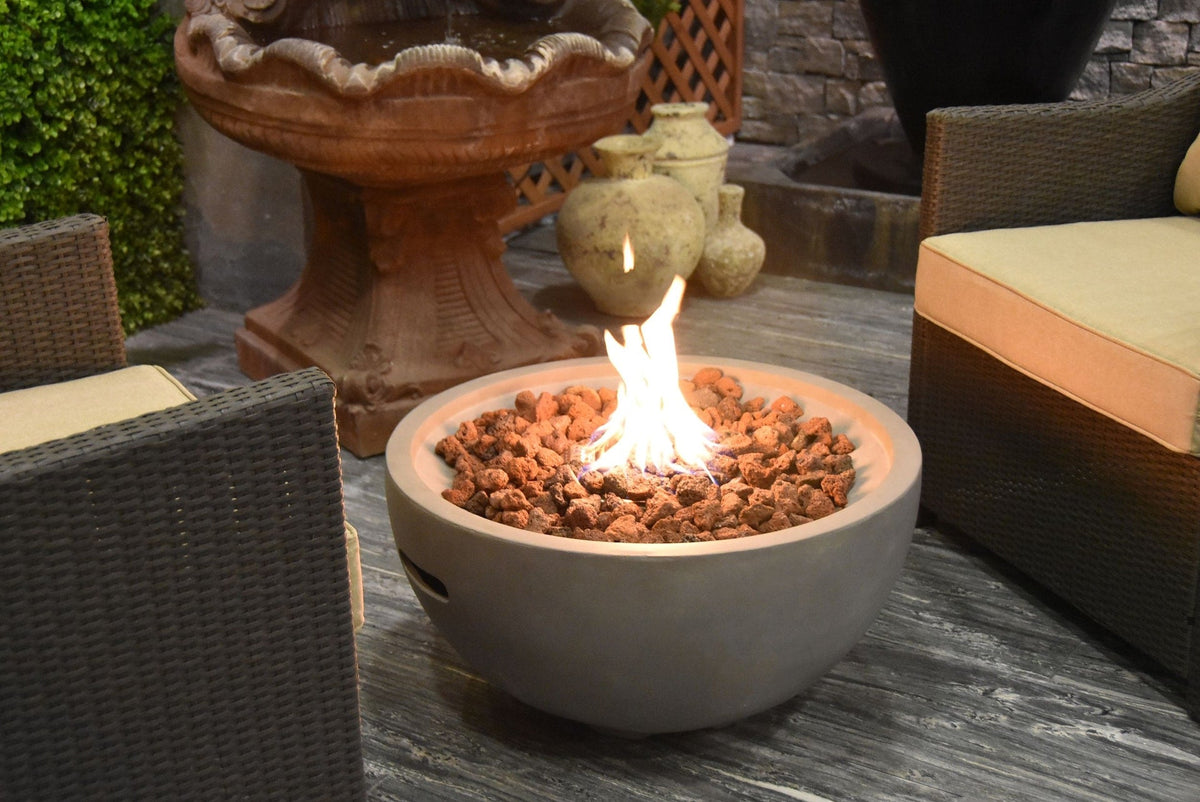 Nantucket Outdoor Gas-Fueled Fire Bowl, 40,000 BTUs, 27 x 27 x 14-in