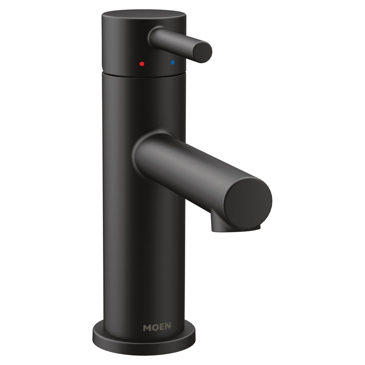 Align Single Handle Single Hole Bathroom Sink Faucet, Matte Black
