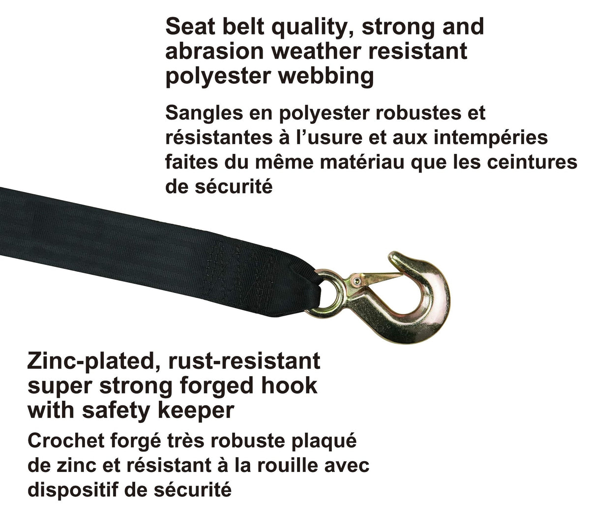 3,000-lb Marine Winch Strap, 2-in x 20-ft