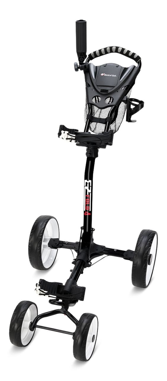 EZ Fold 4 Wheel Golf Cart, 4WD, Collapsible, Black