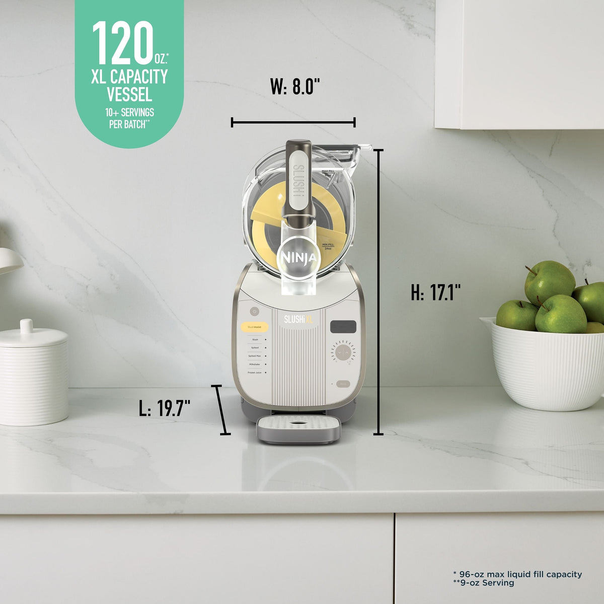 Ninja Slushi XL Slushie Machine with Technology, Crema, FS601CBR