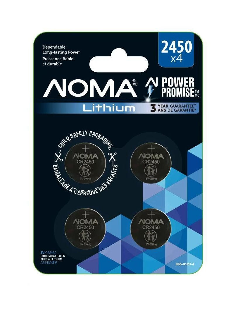 CR2450 Lithium Battery, Long-Lasting Power, 4-pc