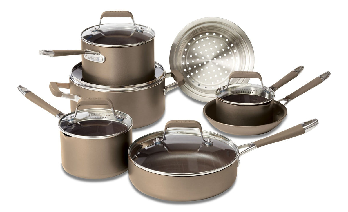 Classic Cookware Set, Non-Stick, PFOA-Free, Oven Safe, Champagne Bronze, 12-pc