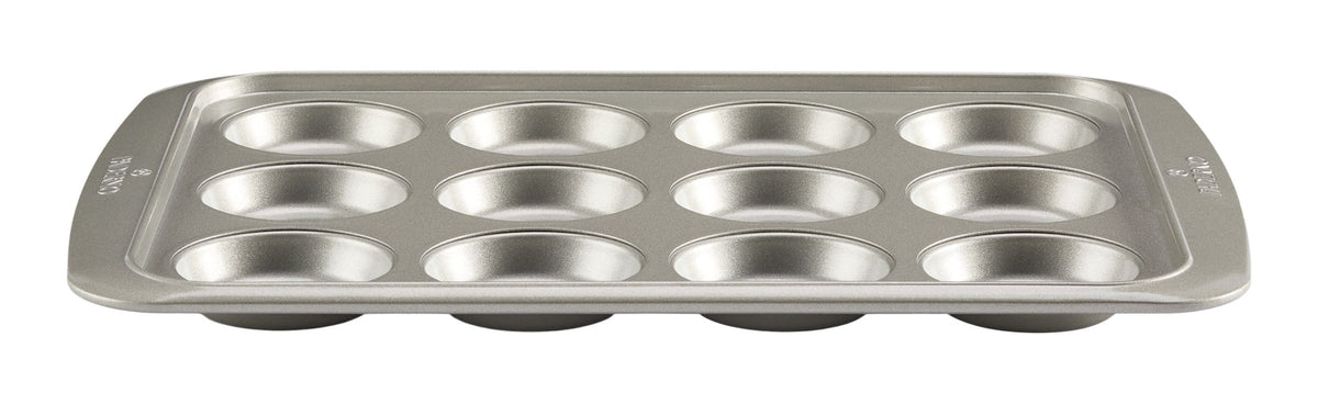 Professional Muffin Top Pan, Silver, 12-Cup