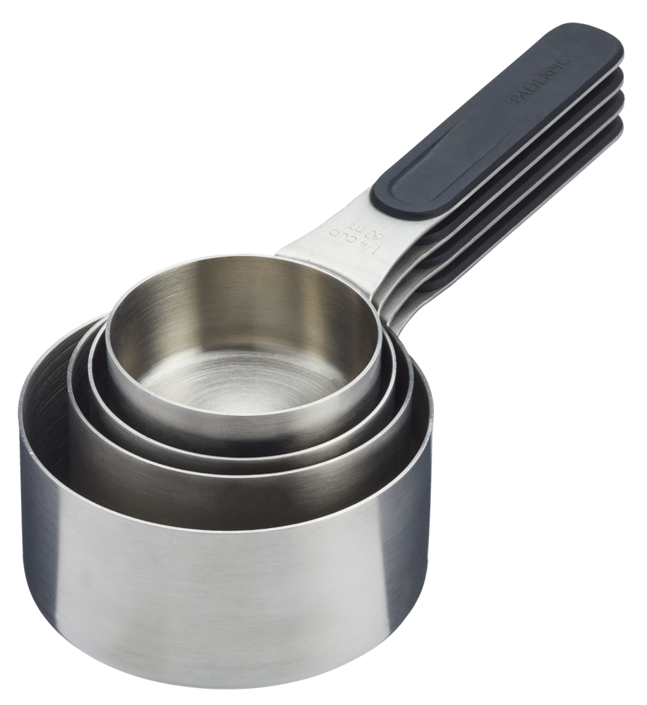 Stainless Steel Measuring Cups with Magnetic Handle, 4-pc
