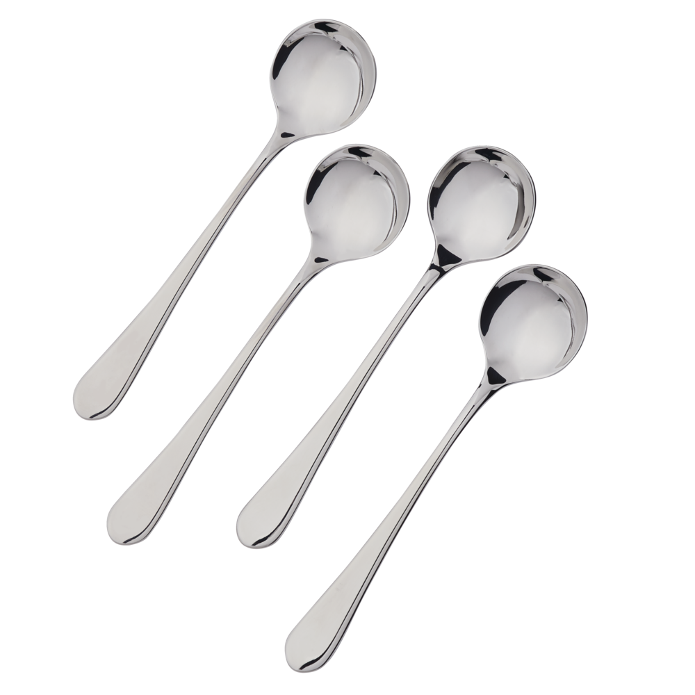 Stainless Steel Soup Spoons, 4-pc