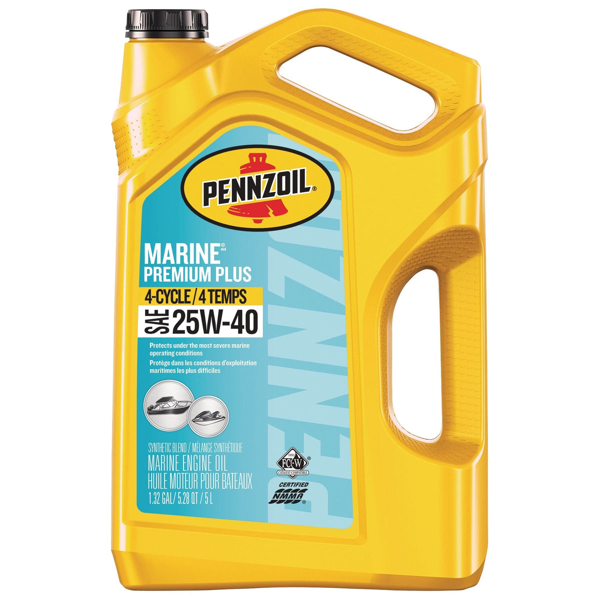Marine Premium Plus 25W-40 4-Cycle Engine Oil, 5-L