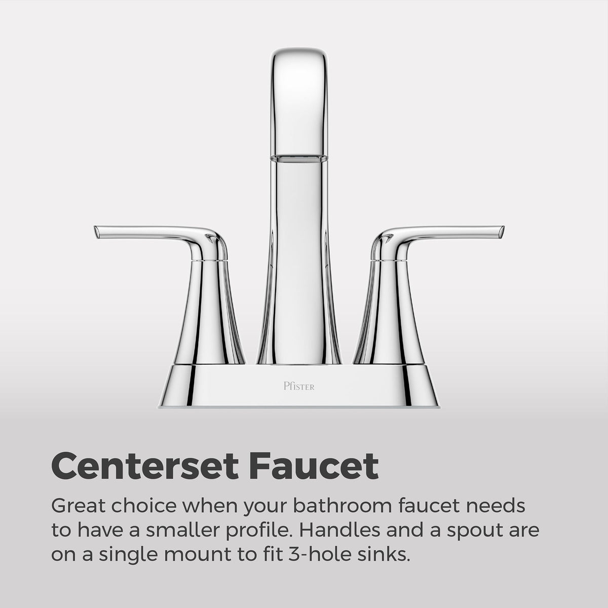 Raya 4-in Chrome Centerset Bathroom Sink Faucet