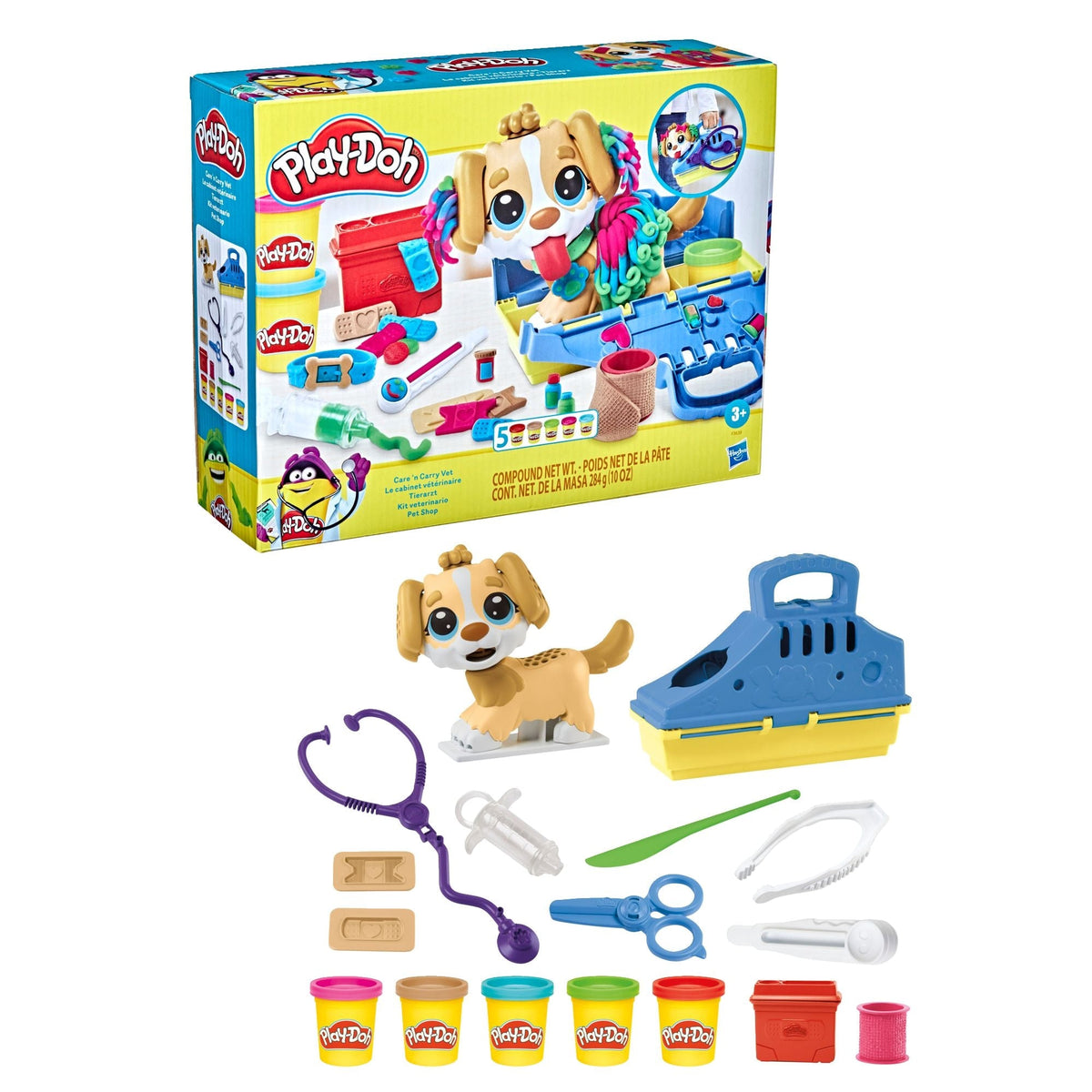 Care N' Carry Vet Playset, With Compound Cans, Non-Toxic, 10 oz, 5-pc, Ages 3+
