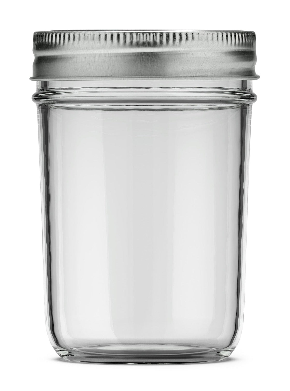Pur Mason Smooth Design Regular Mouth Glass Jar with Lid & Band, 8-oz, 12-pk