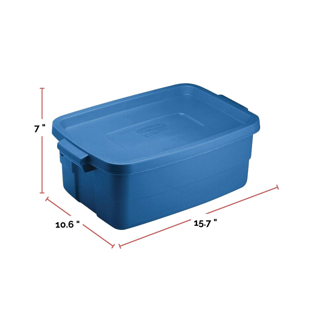 Roughneck Stackable Storage Box with Lid, 11-L, Blue
