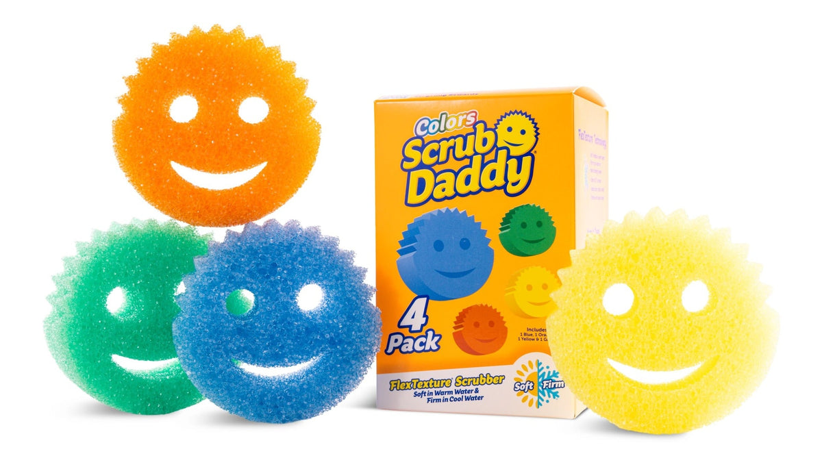 Colors Scratch-Free Cleaning Sponge/Scrubber with FlexTexture, 4-pk