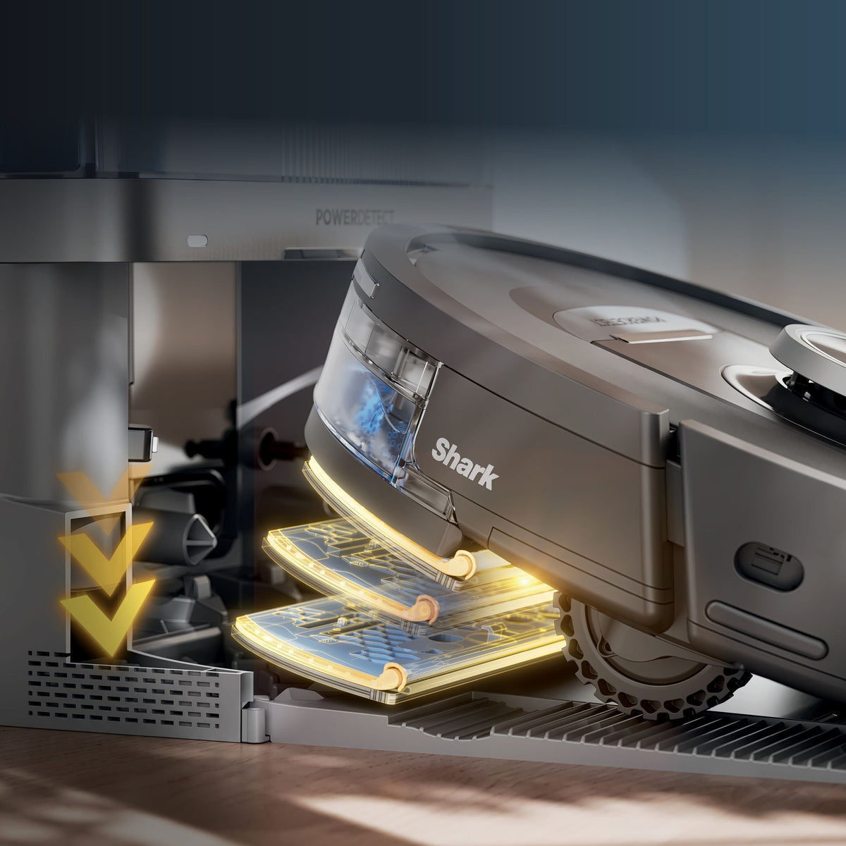 Shark PowerDetect 2-in-1 Robot Vacuum and Mop with NeverTouch Base, Self-Empty, Pet-Friendly, Advanced Edge Cleaning